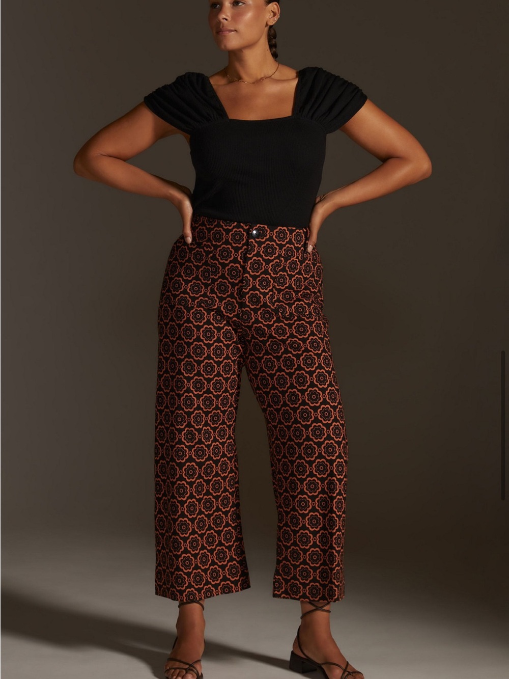 EUC Colette printed anthropology pants ⭐️